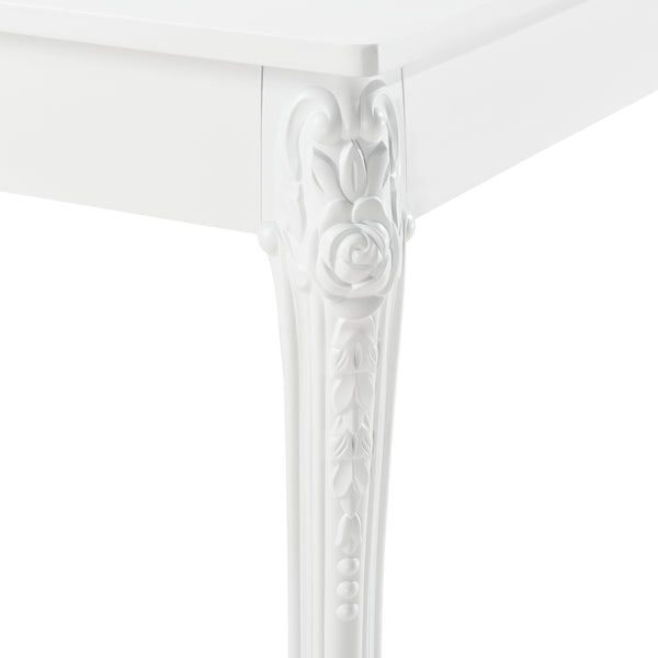 Eettafel Lüneburg landelijk MDF en kunststof wit - 2 maten