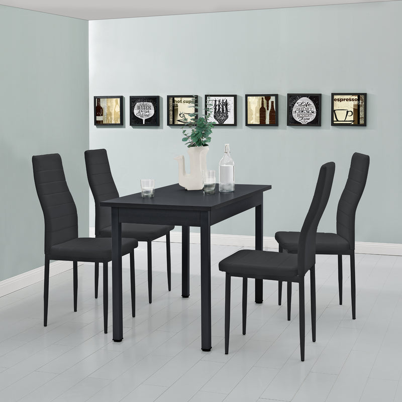 Maatschets Eethoek eetkamerset Graz 5-delig tafel met stoelen - verschillende kleuren
