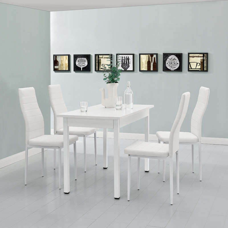Maatschets Eethoek eetkamerset Graz 5-delig tafel met stoelen - verschillende kleuren