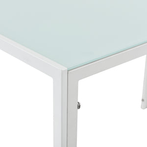 Eetkamerset eethoek Porvoo 5-delig gehard glas tafel met stoelen - verschillende kleuren