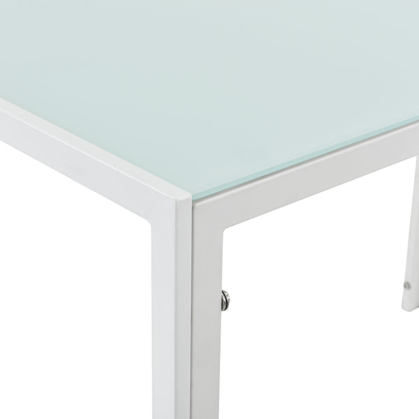 Eetkamerset eethoek Porvoo 5-delig gehard glas tafel met stoelen - verschillende kleuren