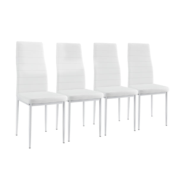 Eetkamerset eethoek Porvoo 5-delig gehard glas tafel met stoelen - verschillende kleuren