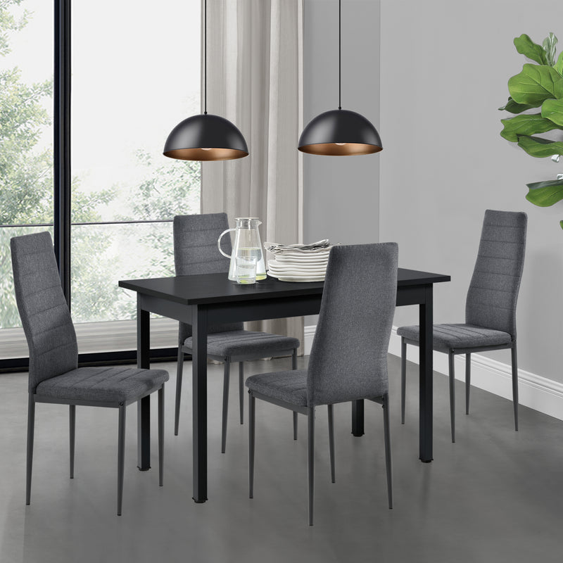 Maatschets Eetkamerset [en.casa] - eethoek - 5- delig - verschillende kleuren