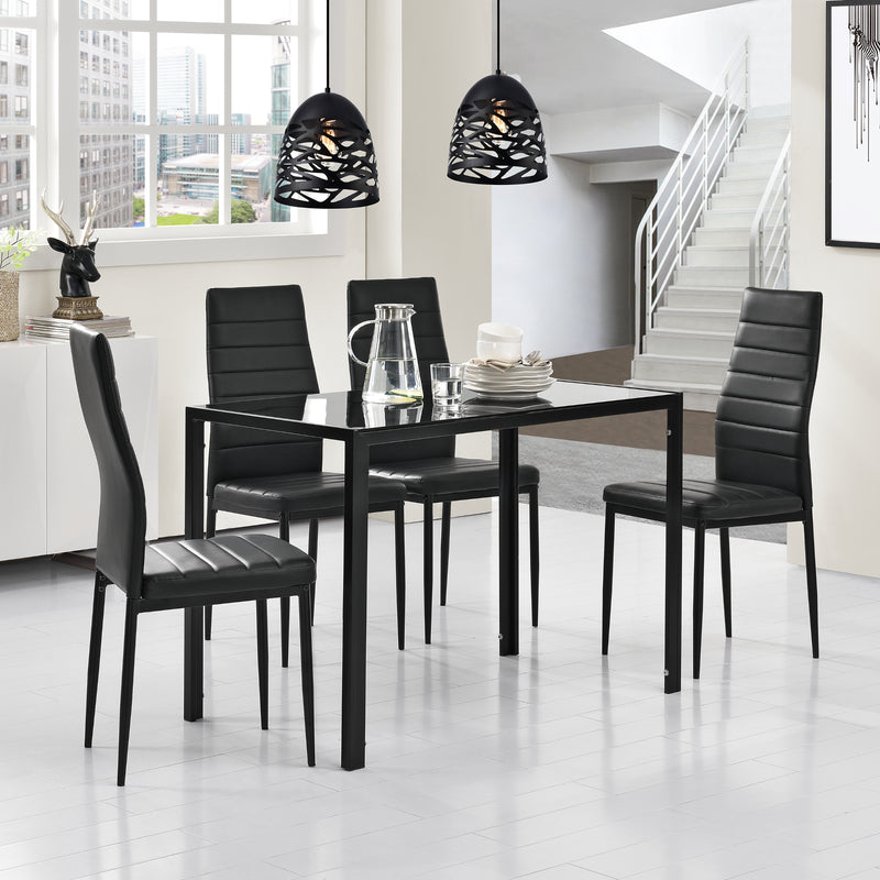 Maatschets Eettafel Porvoo gehard glas 8 mm 105x60x75 cm - verschillende kleuren