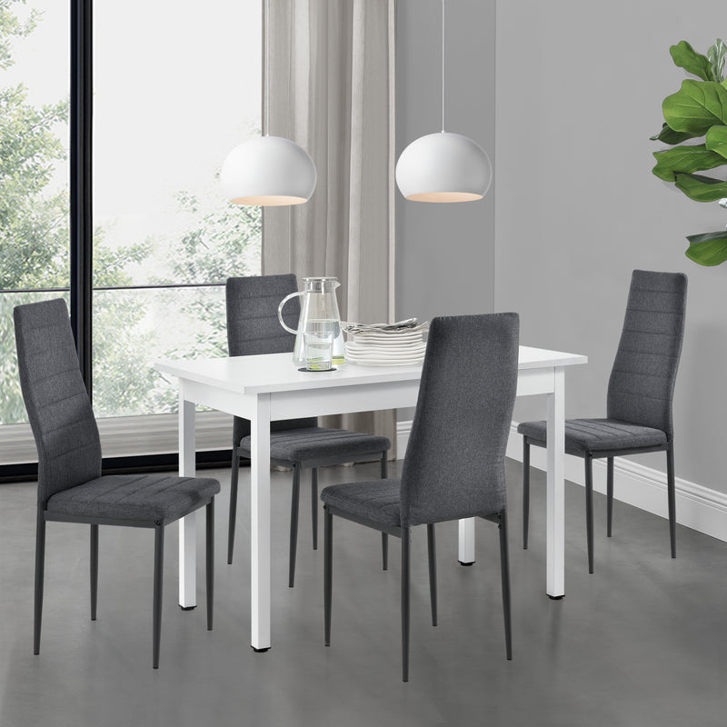 Maatschets Eetkamerset [en.casa] - eethoek - 5- delig - verschillende kleuren