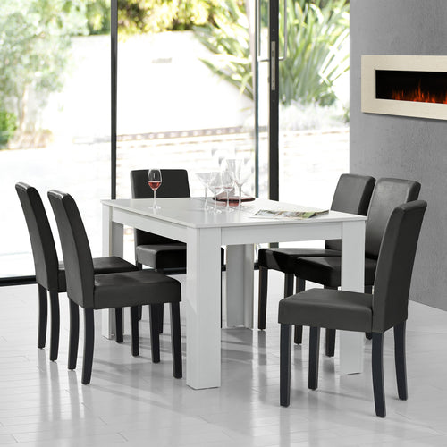Eetkamerset eethoek 7-delig set tafel en stoelen - 24 varianten
