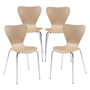 Eetkamerstoel Essunga 80x48x45,5 cm set van 4 [en.casa]