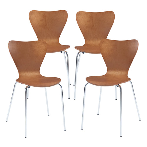 Eetkamerstoel Essunga 80x48x45,5 cm set van 4 [en.casa]