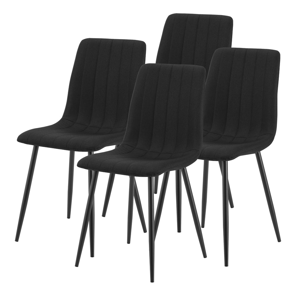 Eetkamerstoel set van 4 Elsern 89x43x52 cm [en.casa]