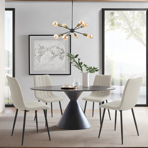 Eetkamerstoel set van 4 Elsern 89x43x52 cm [en.casa]