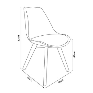 Eetkamerstoelen Fläten set van 2 stuks [en.casa]