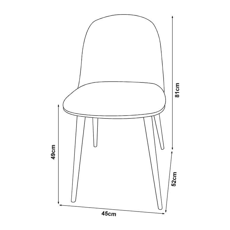 Maatschets [en.casa] Eetkamerstoel set van 2 Kangasala 81x45x52 cm - 3 varianten