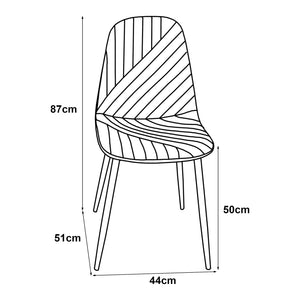 [en.casa] Eetkamerstoel Köfering 87x44x51 cm set van 2 - 8 varianten