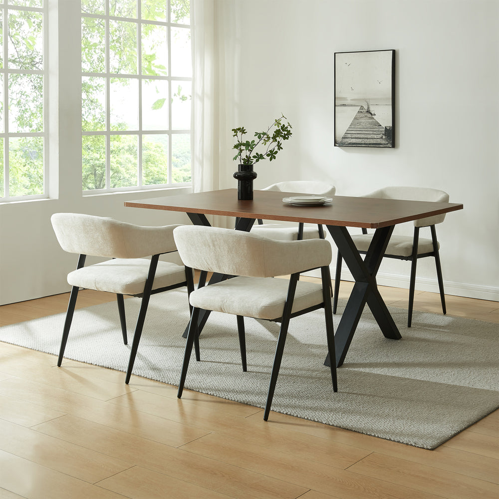 Eetkamerstoel Kohlmand set 77x59x55 cm [en.casa]