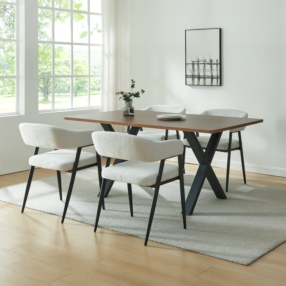 Eetkamerstoel Kohlmand set 77x59x55 cm [en.casa]