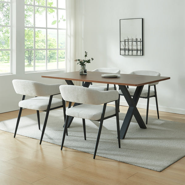 Eetkamerstoel Kohlmand set 77x59x55 cm [en.casa]