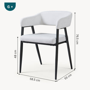Eetkamerstoel Kohlmand set 77x59x55 cm [en.casa]