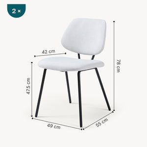Eetkamerstoel Köma set [en.casa]