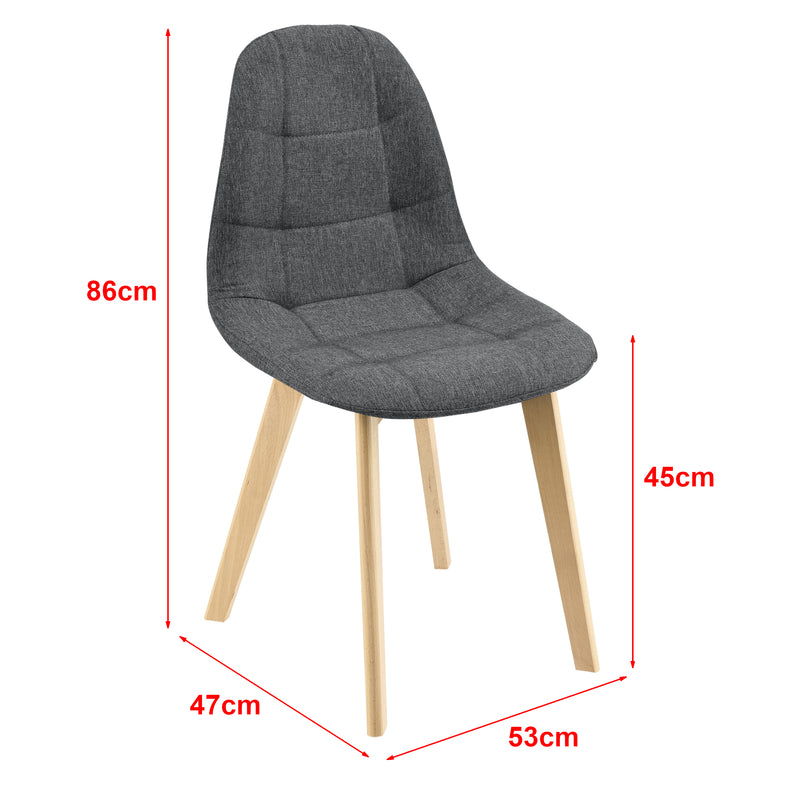 Maatschets Eetkamerstoel Kopparberg 86x53x47 cm set van 6 - 5 varianten