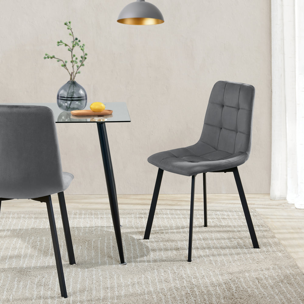 Eetkamerstoel Lexnitz set van 2 in verschillende kleuren [en.casa] - premiumXL