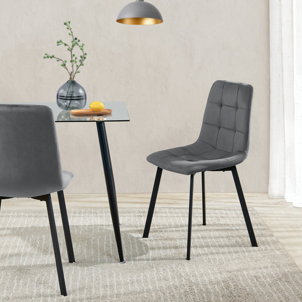 [en.casa] Eetkamerstoel Lexnitz 89x44x52 cm set van 2 - 3 varianten