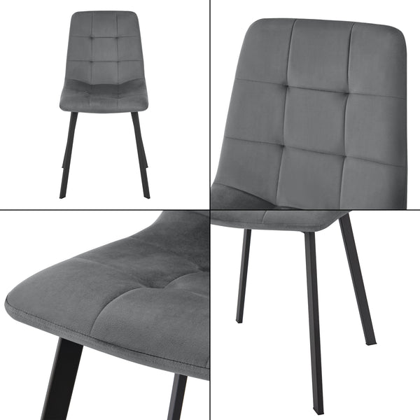 [en.casa] Eetkamerstoel Lexnitz 89x44x52 cm set van 2 - 3 varianten