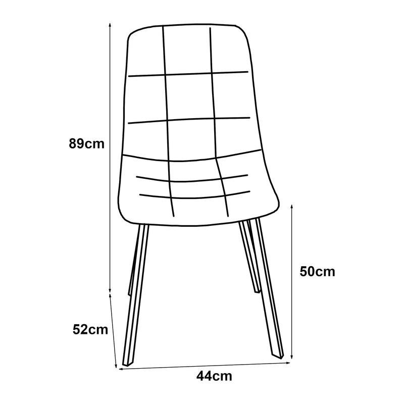 Maatschets [en.casa] Eetkamerstoel Lexnitz 89x44x52 cm set van 2 - 3 varianten