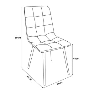 [en.casa] Eetkamerstoel set van 2 Lexnitz 89x44x45 cm - 4 varianten