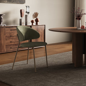 Eetkamerstoel Lipis set 77x53x56 cm groen [en.casa]