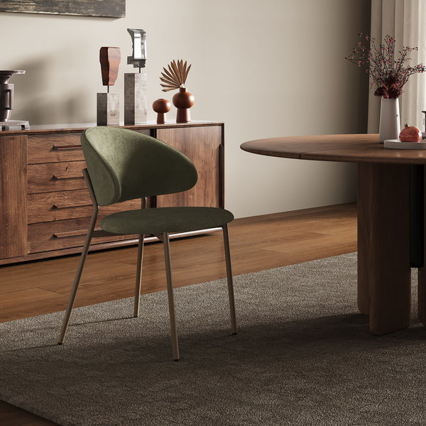 Eetkamerstoel Lipis set 77x53x56 cm groen [en.casa]