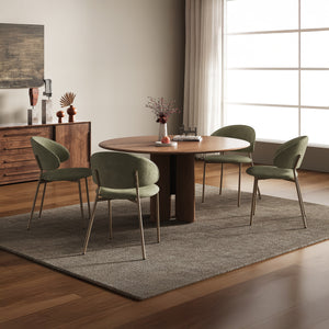 Eetkamerstoel Lipis set 77x53x56 cm groen [en.casa]