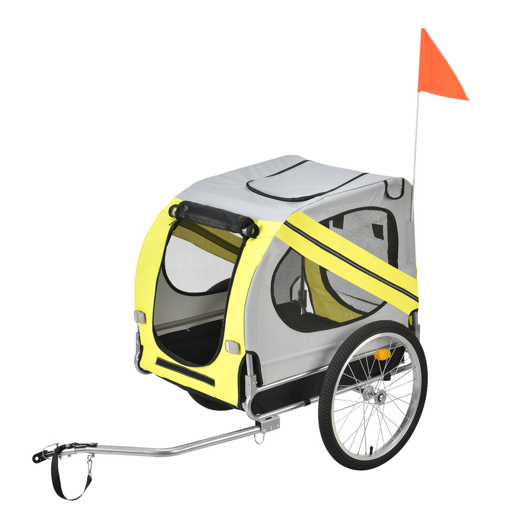 Fietskar Max. 26 kg Honden Transport Weerbestendig Geel/Blauw pro.tec - premiumXL