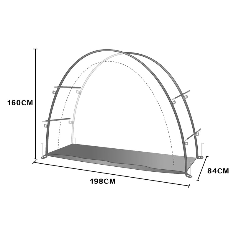 Maatschets Fietstent Bergendal 198x84x160 cm pro.tec