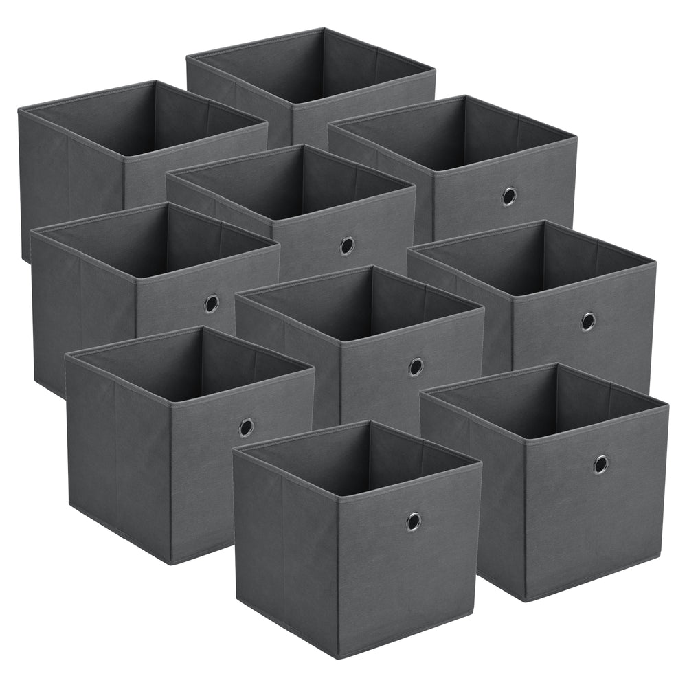 Kast organizers set van 10 opberg box/doos/mand/vakken 28x30x30 cm niet geweven stof - 3 varianten