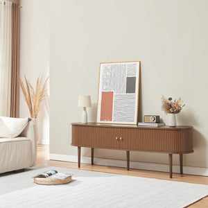 Tv meubel Mapia 166x40x55 cm walnootkleurig [en.casa]