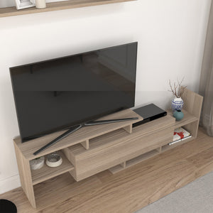 Tv-meubelset Liksefte met wandrek 154x28x42 cm [en.casa]