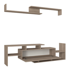 Tv-meubelset Liksefte met wandrek 154x28x42 cm [en.casa]