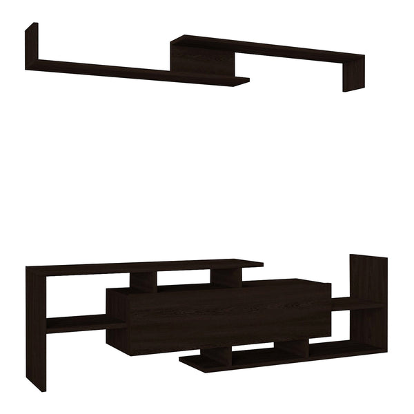 Tv-meubelset Liksefte met wandrek 154x28x42 cm [en.casa]