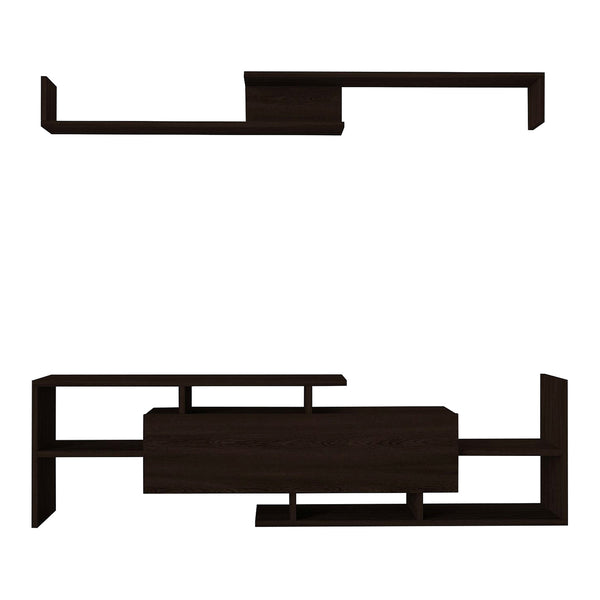 Tv-meubelset Liksefte met wandrek 154x28x42 cm [en.casa]