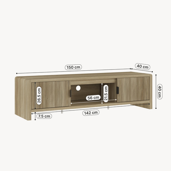 Tv-meubel Lukkodso 150x40x40 cm [en.casa]