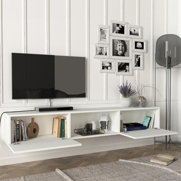 [en.casa] Tv-meubel Paltamo zwevend 180x31x29,5 cm