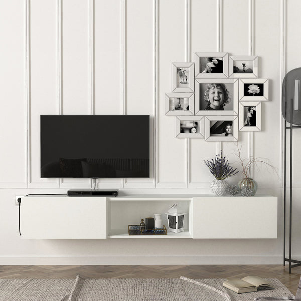 [en.casa] Tv-meubel Paltamo zwevend 180x31x29,5 cm