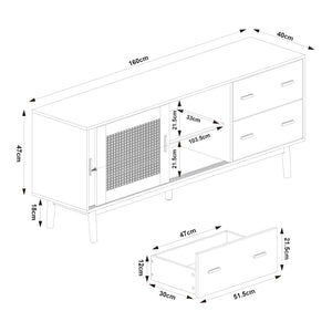 Tv-meubel Susa 160x40x65 cm [en.casa]