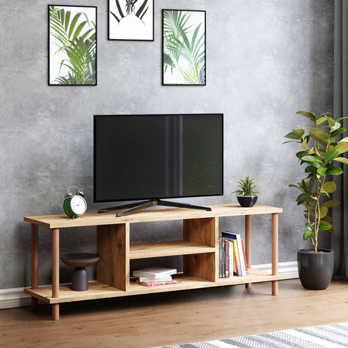 Fernsehtafel Ærøskøbing met 2 opbergvakken 43x120x29 cm diverse kleuren [en.casa] - premiumXL