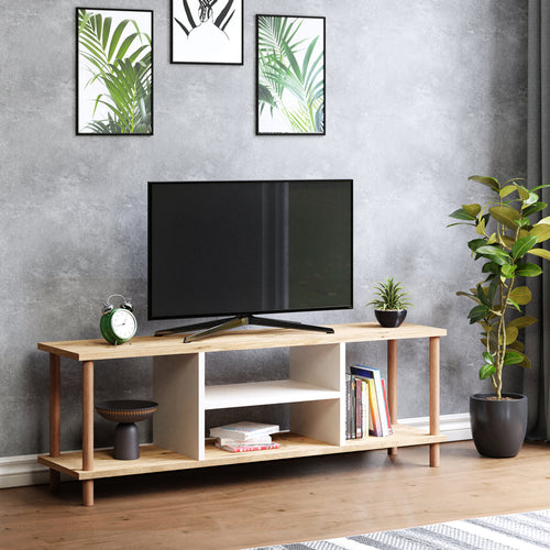 Tv-tafel Ærøskøbing met 2 opbergvakken 43x120x29 cm diverse kleuren [en.casa] - premiumXL