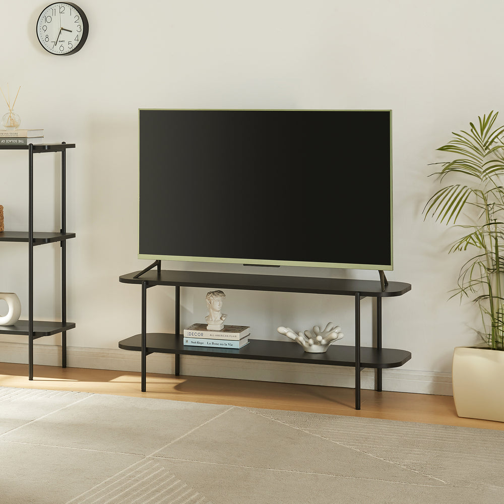 Fernsehtafel Samnanger 120x40x45 cm Zwart [en.casa] - premiumXL