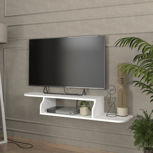 TV - Lowboard hangend Kershaby 120x30x19 cm Wit [en.casa] - premiumXL