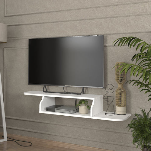 TV - Lowboard hangend Kershaby 120x30x19 cm Wit [en.casa] - premiumXL