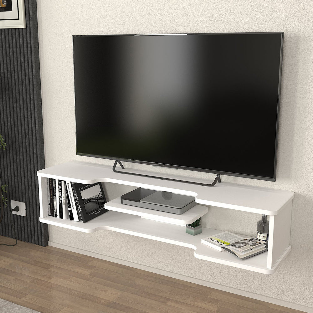 TV - Lowboard hangend Yrela 120x30x26 cm Wit [en.casa] - premiumXL