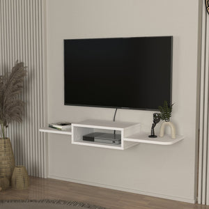 TV - Lowboard hangend Tar 115x30x16 cm Wit [en.casa] - premiumXL